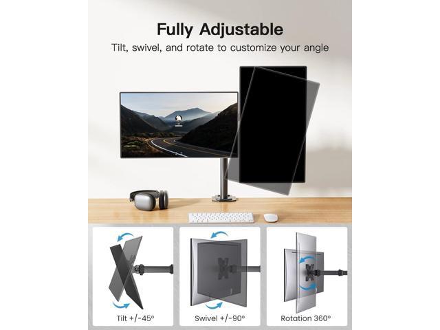 HUANUO Dual Monitor Mount for 2 Monitors up to 30 inches, Heavy Duty Dual Monitor Stand Holds up to 22 lbs, Dual Monitor Arm with Height Adjustable...