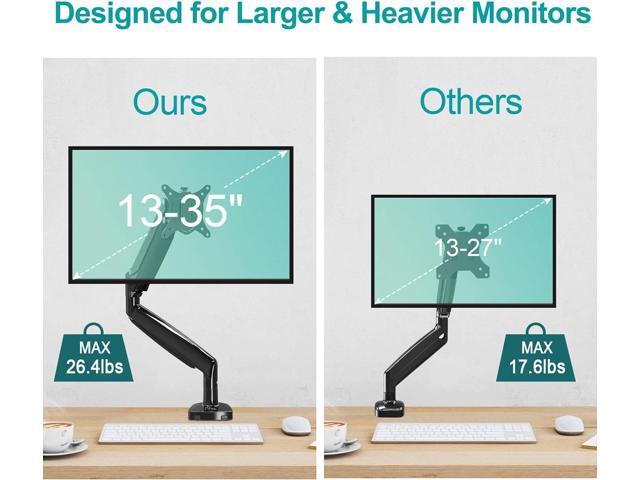 MOUNT PRO Single Monitor Mount Stand fits 22-35 inch/26.4lbs Ultrawide Computer Screen, Long Monitor Arm with Height/Tilt/Swivel/Rotation...