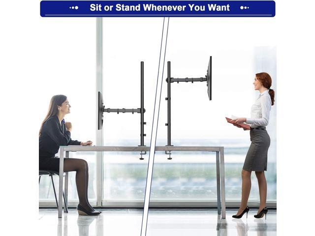 HUANUO Single Monitor Stand Desk Mount, Extra Tall 39 Inch Fully Adjustable Stand Computer Mount for 13-32 In Screen, Ultra Wide Screen to 38In,...