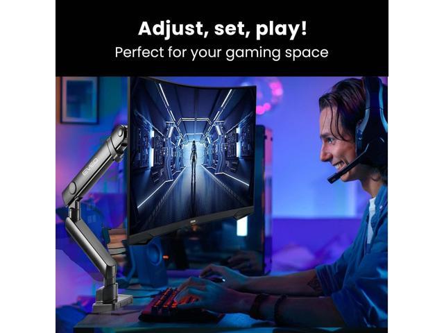 EVEO Premium Single Monitor Mount - 17 to 32 inch Single Monitor Arm Desk Mount, Adjustable Spring Monitor Stand, VESA Monitor Mount for Computer...