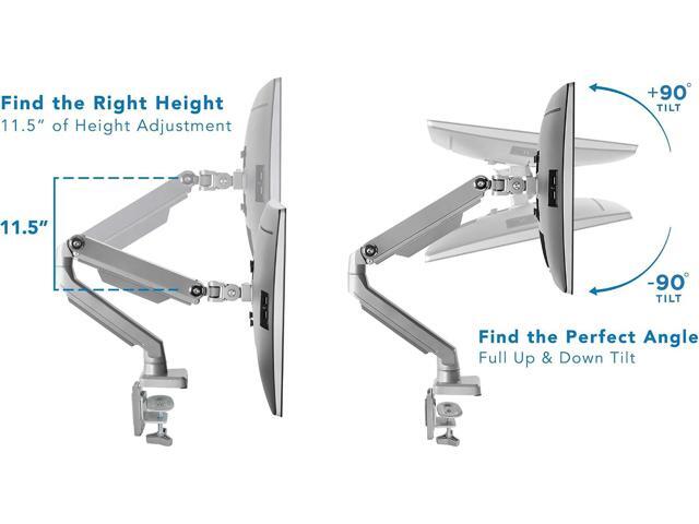 Mount-It! Single Monitor Arm Mount Desk Stand Full Motion Height Adjustable Articulating Mechanical Spring Arm Fits 24 27 29 30 32 Inch VESA...