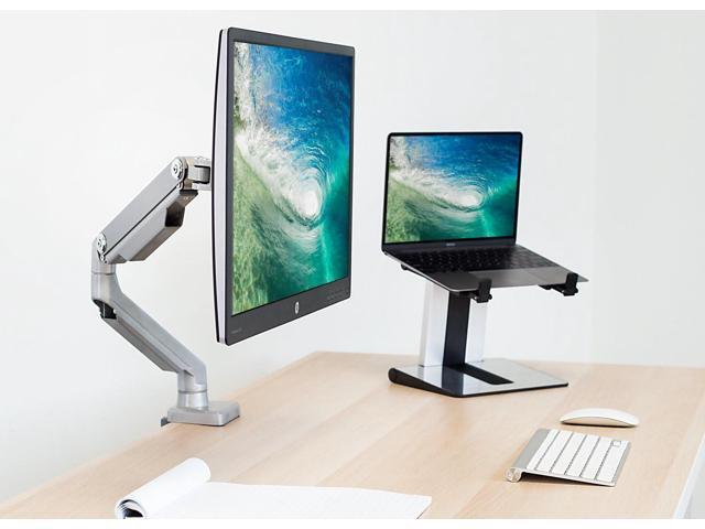 Mount-It! Single Monitor Arm Mount Desk Stand Full Motion Height Adjustable Articulating Mechanical Spring Arm Fits 24 27 29 30 32 Inch VESA...