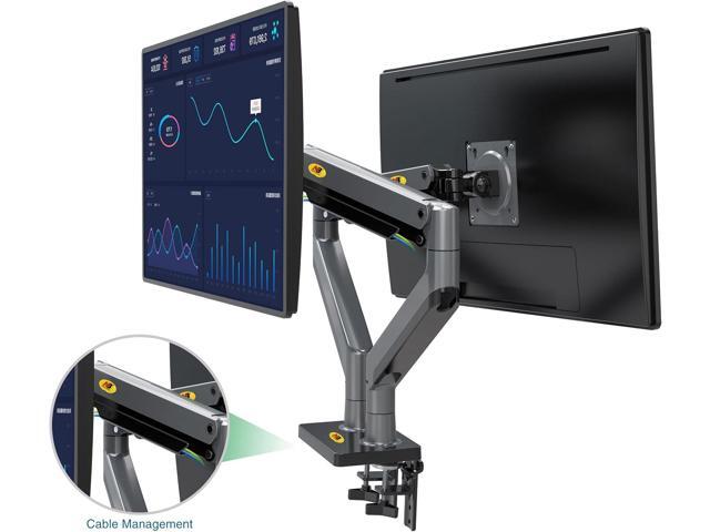 NB North Bayou Dual Monitor Arm Ultra Wide Full Motion Swivel Monitor Mount for 22''-32'' Monitors Load Capacity from 4.4 to 26.4lbs for Each Arm...
