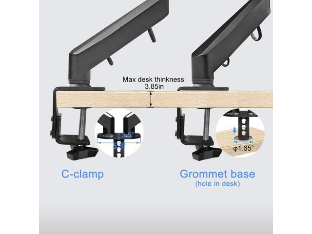 Suptek Dual Monitor Mount Stand-Height Adjustable Gas Spring Monitor Arm Desk Mount for 2 Computer Screens 17 to 32 inches - Each Arm Holds up to...