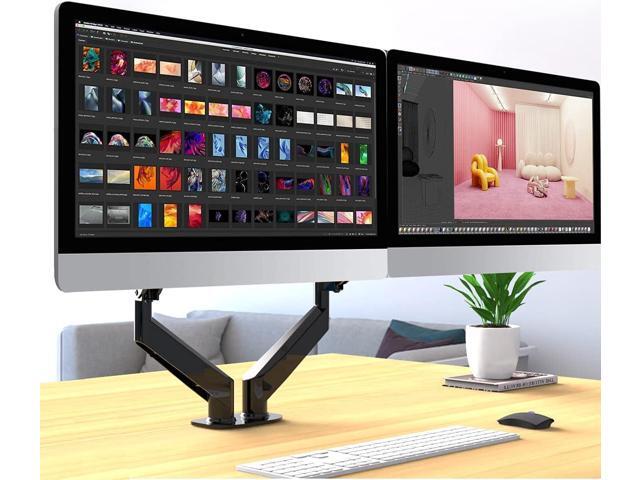 Suptek Dual Monitor Mount Stand-Height Adjustable Gas Spring Monitor Arm Desk Mount for 2 Computer Screens 17 to 32 inches - Each Arm Holds up to...