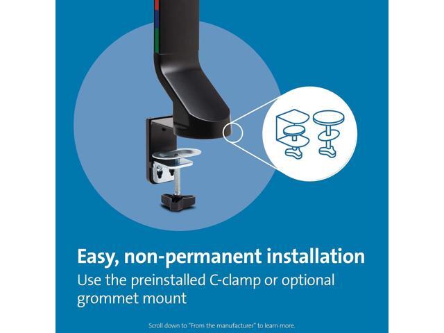 Kensington Single Monitor Desk Mount, C-clamp Vesa Monitor Stand Fits up to 32 inch Ultrawide Samsung LG Monitor, Low Profile Vertical Mount,...