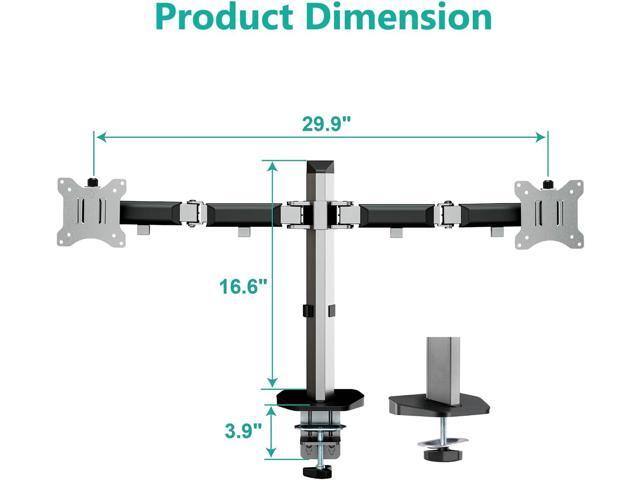 WALI Dual Monitor Mount, Monitor Arm Fits 2 Screens up to 32 inch, Dual Monitor Stand for Desk 19.8 lbs Weight Capacity per Arm Fully Adjustable...