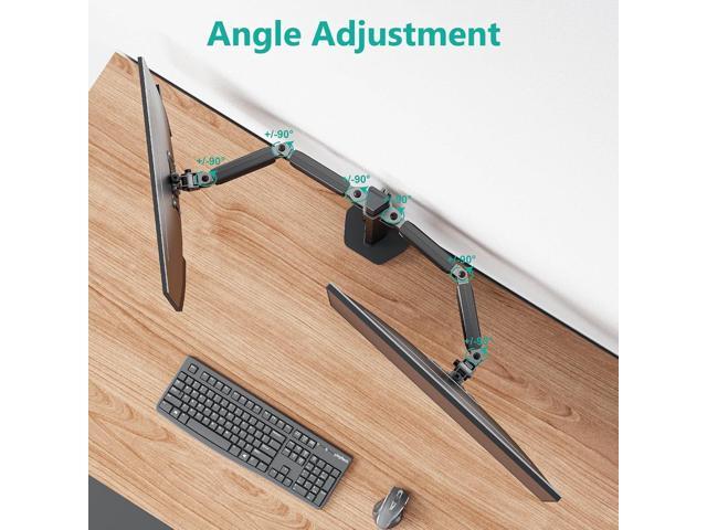 WALI Dual Monitor Mount, Monitor Arm Fits 2 Screens up to 32 inch, Dual Monitor Stand for Desk 19.8 lbs Weight Capacity per Arm Fully Adjustable...