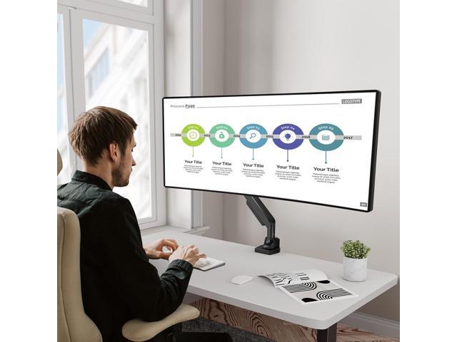 MOUNT PRO Single Monitor Mount for 22-43 inch Ultrawide Computer Screen, Premium Aluminum Heavy Duty Monitor Arm Desk Mount Holds 6.6lbs to 33lbs,...