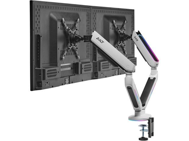 AVLT Dual 27-43 RGB Gaming Monitor Arm Desk Mount Built-in 20 Lighting Modes Touch Button Control Fits Flat/Curved/Ultrawide Screen Height Swivel...
