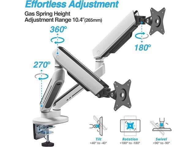 AVLT Dual 27-43 RGB Gaming Monitor Arm Desk Mount Built-in 20 Lighting Modes Touch Button Control Fits Flat/Curved/Ultrawide Screen Height Swivel...