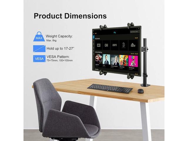 suptek Universal VESA Mount Bracket Adapter Monitor Arm Mounting Kit for Screen 17 to 27 inch