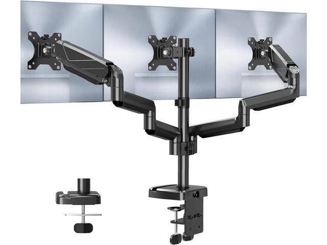 MOUNT PRO Triple Monitor Mount, 3 Monitor Desk Arm fits Three Max 27' LCD Computer Screens, up to 17.6lbs Each, Premium Gas Spring Display Stand...