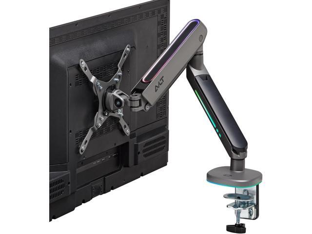 AVLT Single 27-45 RGB Gaming Monitor Arm Desk Mount Built-in 20 Lighting Modes Touch Button Control Fits Flat/Curved/Ultrawide Screens Height...
