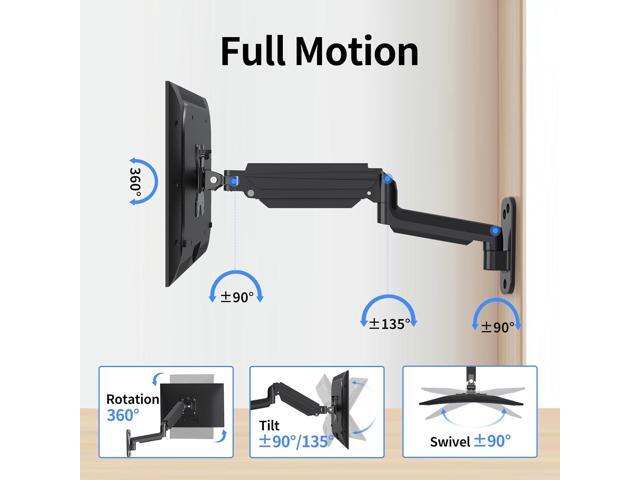 suptek Single Monitor Wall Mount for 13 to 32 Inch Screen,Adjustable Gas Spring Monitor Arm Mount,Holds Up to 19.84lbs,VESA Mount...