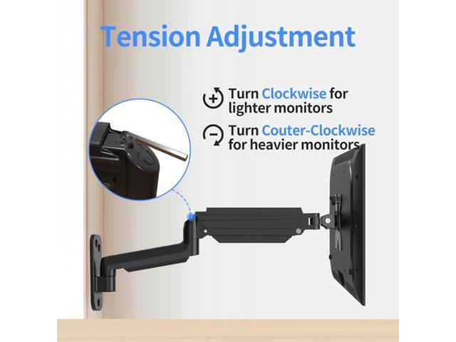 suptek Single Monitor Wall Mount for 13 to 32 Inch Screen,Adjustable Gas Spring Monitor Arm Mount,Holds Up to 19.84lbs,VESA Mount...