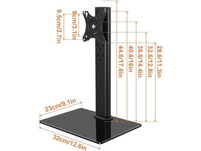 KKTONER Single Computer Monitor Stand Free Standing Desk Vesa Mount for 13 inch to 32 inch Screen Height Adjustable Monitor Mount Swivel Vesa...