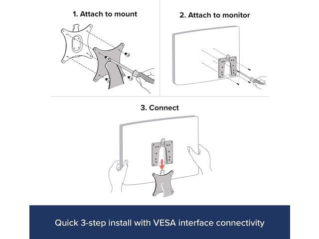 Ergotron Quick Release Bracket for Monitor and TV Screens Up to 35 lbs, Less Than 3 Inch Display Depth Add-on for VESA Monitor Arms