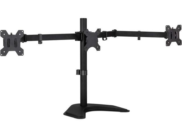 Mount-It! Triple Monitor Stand 3 Monitor Stand Fits 19 20 21 22 23 24 Inch Computer Screens Free Standing Base Three Heavy Duty Full Motion...