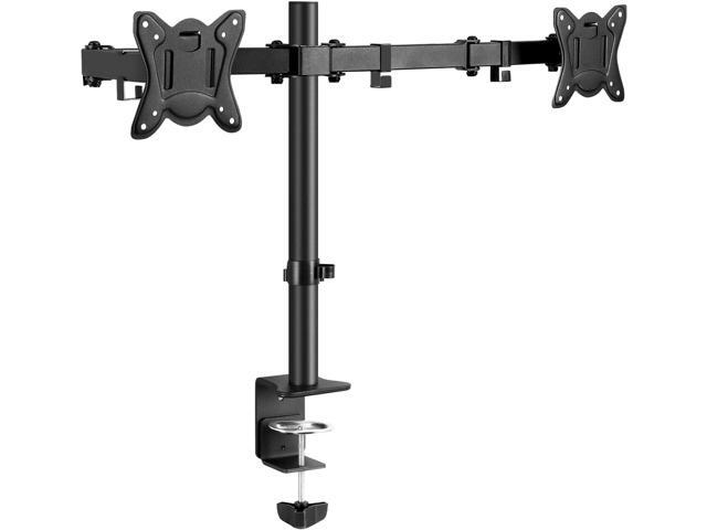 Dual Monitor Desk Mount Easily Set UpFully Adjustable Monitor Mount for 2 Monitors Up to 32 Inch,Heavy Duty Dual Monitor Stand Holds up to 22 LBS