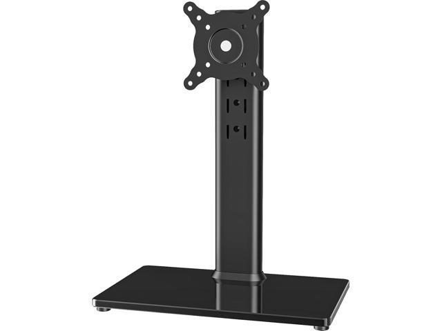Single LCD Computer Monitor Free-Standing Desk Stand Mount Riser for 13 inch to 32 inch screen with Swivel, Height Adjustable, Rotation, Vesa Base...