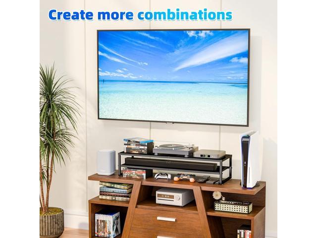 Simple Trending 2-Tier Metal Dual Monitor Stand Riser,Computer Office Desktop Organizer for 2 Monitors With 32'x10' Mouse Pad,for...