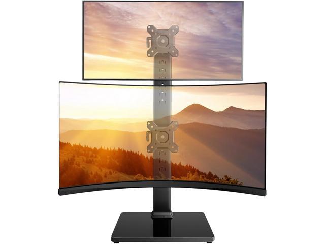 Perlegear Monitor Stand, Dual Monitor Mount for Two 13-40 inch Screens, Vertical Monitor Stand with 360 Degree Rotation, Swivel and Tilt, 13 Height...