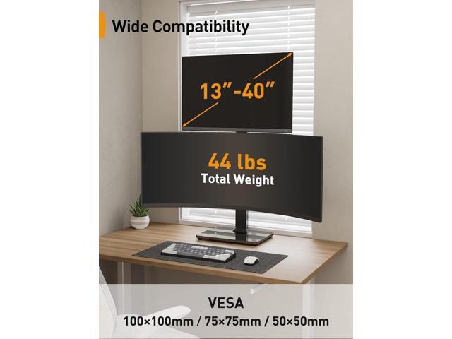 Perlegear Monitor Stand, Dual Monitor Mount for Two 13-40 inch Screens, Vertical Monitor Stand with 360 Degree Rotation, Swivel and Tilt, 13 Height...
