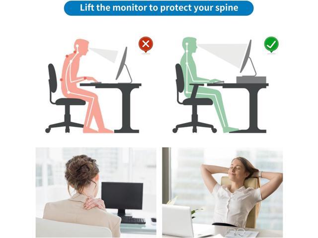 gianotter Desk Computer Monitor Stand Riser with Drawer and 2 Pen Holder, Desk Organizer, Monitor Stand for Desk, Storage for Classroom Office...