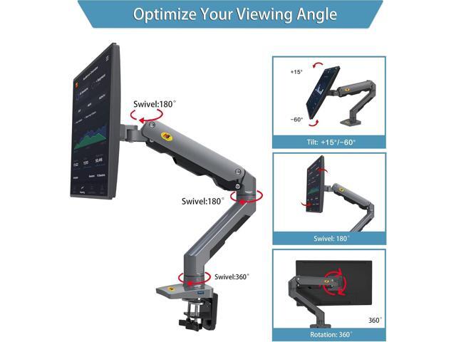 NB North Bayou Heavy Duty Monitor Arm Desk Mount, Full Motion Monitor Stand Fit for 27'-45' Big Screen with Heavy Weight Capacity 11lbs-33lbs...