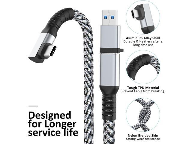 Link Cable 16FT VR Cable Compatible with Meta Oculus Quest 2/Quest 3S/Quest 3/Pro Pico, Nylon Braided Accessories and Gaming PC Steam VR, USB 3.0...