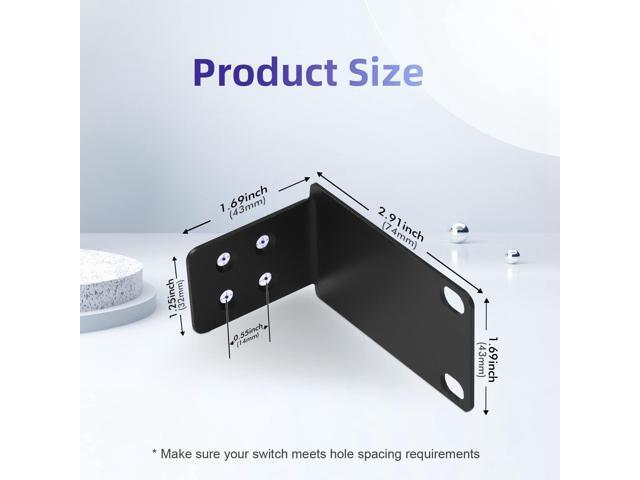 Rack Mount Kit 19 Inch Rack Ears for Dell PowerConnect Series and Some Buffalo GU/MP Series Switches