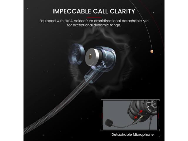 EKSA StarEngine S Gaming Headset for PC, PS4, PS5, Switch, Xbox One, Xbox Series X/S-Wired Gaming Headphones with Detachable Noise Cancelling Mic,...