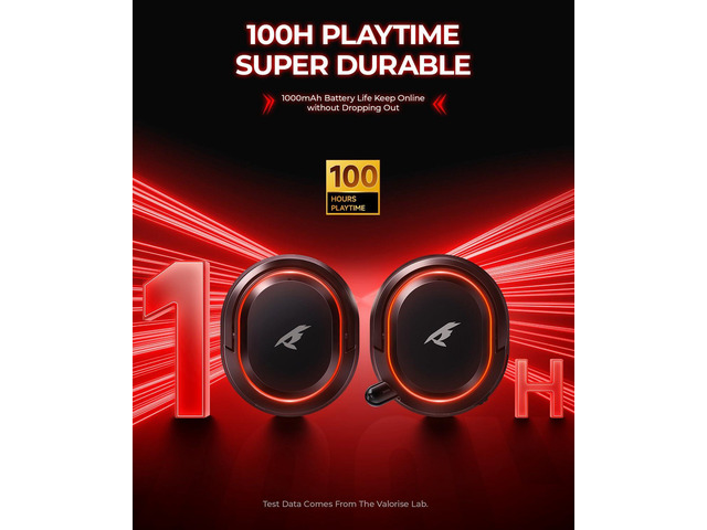 Valorise 4 in 1 Wireless Gaming Headset, 7.1 Surround Sound,100H Playtime, 2.4Ghz Dongle & Bluetooth 5.3, Gaming Headphones with Retractable ENC...