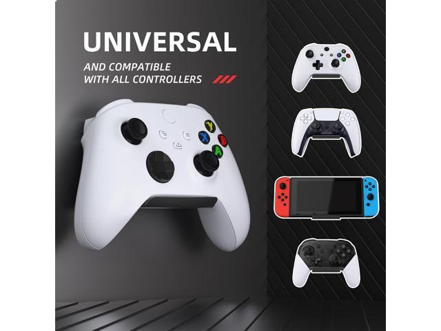 PlayVital 4 Pack FOLD Controller Holder Wall Mount for ps5 ps4 Xbox Switch 2 Pro Headset, Universal Gaming Acessories Controller Organizer...