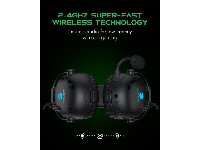 Black Shark Wireless Gaming Headset with Microphone, Bluetooth Xbox Headphone - Fast Connection, No Delay - 2.4GHz USB Headphone with Over Ear...