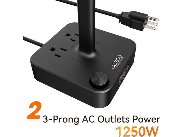 COZOO Headphone Stand with USB Charger Desktop Gaming Headset Holder Hanger with 3 USB Charging Station and 2 Outlets Power Strip,Suitable for...