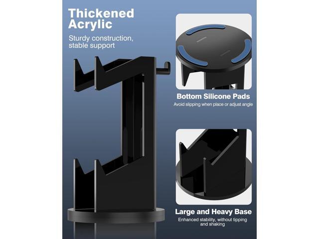 MoKo Universal Stand for Game Controller and Headset Stand, 2 in 1 Game Controller Support Holder Storage Organizer for Switch/Switch 2, ps5, ps4,...