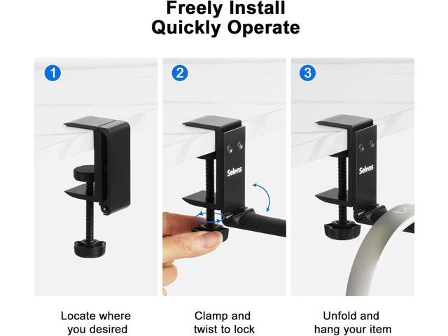 Selens Headphone Holder Gaming Headset Stand for Desk, Foldable Headphone Hanger Universal Fit for PC Game Headsets, Over-Ear Headphones, Aluminum