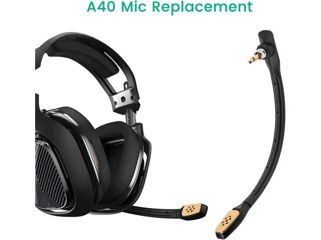 Smays Mic Replacement for Astro A40 / A40 TR Gaming Headset, Detachable Noise-Cancelling Boom Microphone Piece with Foam Cover