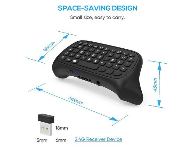 FYOUNG Keyboard for Xbox Series X/S Controller, for Xbox One/S/Controller Gamepad, 2.4Ghz Mini QWERTY Keyboard Gaming Chatpad with Audio/Headset...