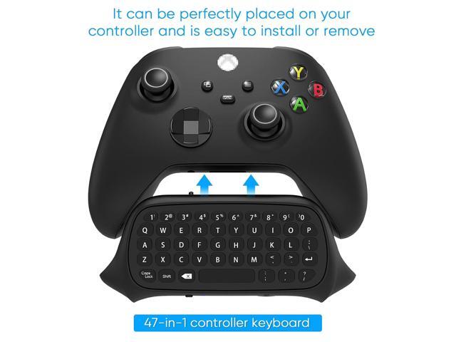 FYOUNG Keyboard for Xbox Series X/S Controller, for Xbox One/S/Controller Gamepad, 2.4Ghz Mini QWERTY Keyboard Gaming Chatpad with Audio/Headset...