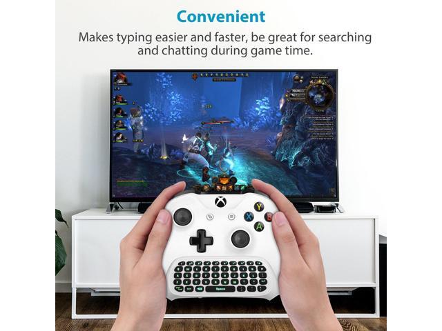 MoKo Green Backlight Keyboard for Xbox One Controller, Xbox Series X/S, Wireless Gaming Chatpad Keypad with USB Receiver & 3.5mm Audio Jack, Xbox...