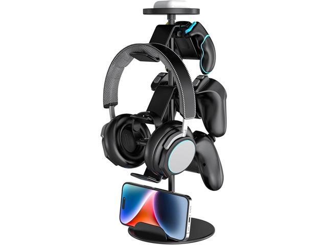 Game Controller Stand Headphone Holder, Multi Adjustable Game Controller Headset Hanger for All Universal Gaming PC Accessories, Xbox PS4 PS5...