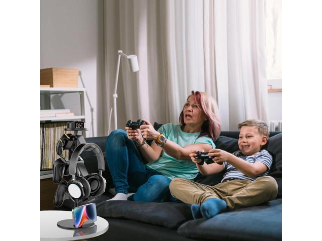 Game Controller Stand Headphone Holder, Multi Adjustable Game Controller Headset Hanger for All Universal Gaming PC Accessories, Xbox PS4 PS5...
