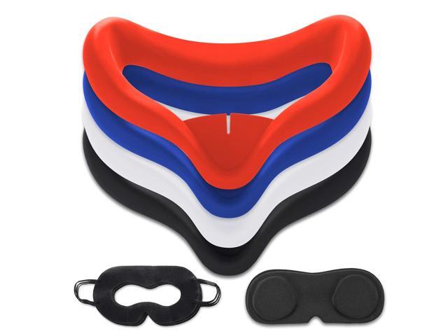 10PCS Set VR Silicone Face Cover Compatible with Oculus Quest 2 Accessories, Sweat-Proof Lightproof Non-Slip Washable Replacement...