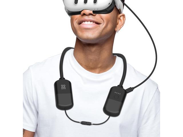 AMVR 8000mAh Battery Pack Compatible with Meta/Oculus Quest 3/Quest Pro/Quest 2/Pico 4, Accessories for Quest 3, Lightweight Neck Power Bank to...