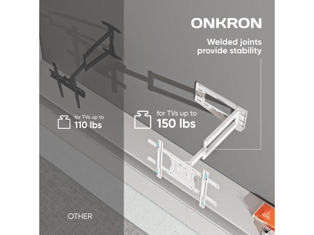 ONKRON Full Motion TV Wall Mount for 40-75 Inch TVs up to 150 lbs, Articulating TV Wall Mount Swivel and Tilt, Long Arm Extension, max VESA...