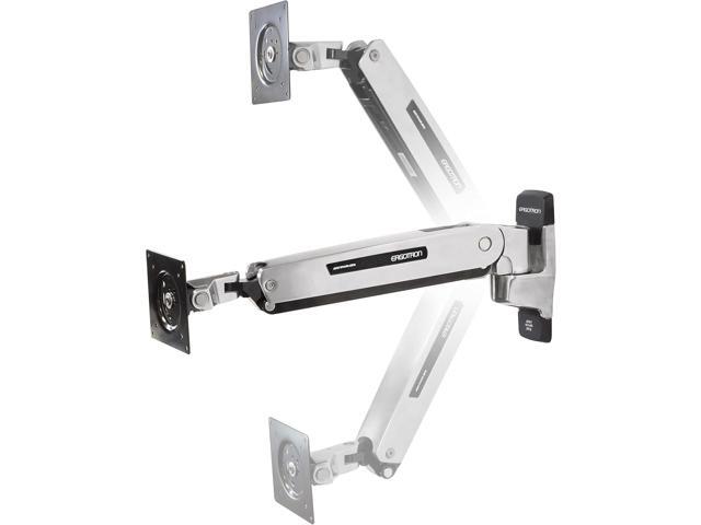 Ergotron Interactive Arm LD, VESA TV Wall Mount for Monitors or TVs Up to 42 Inches, 7 to 25 lbs Polished Aluminum