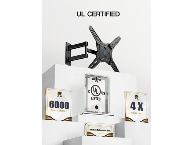 Pipishell Full Motion TV Wall Mount for 26-60 inch Flat or Curved TVs up to 77 lbs, TV Bracket Wall Mount with Articulating Arms, Extension, Tilt,...